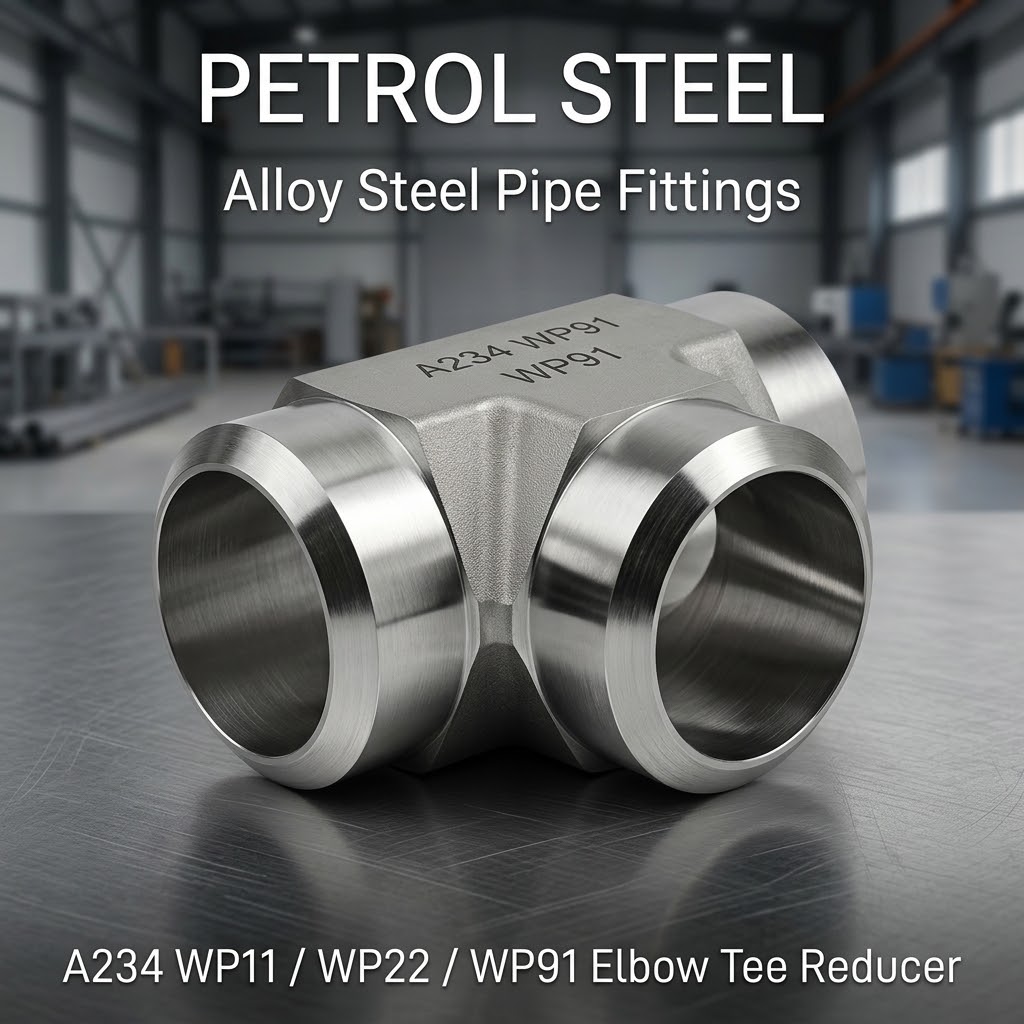Large Diameter Alloy Steel Pipe Fittings ASTM A234 WP11 / WP22 / WP91 Alloy Steel Pipe Fittings A234 WP11 / WP22 / WP91 Elbow Tee Reducer | PetrolSteel